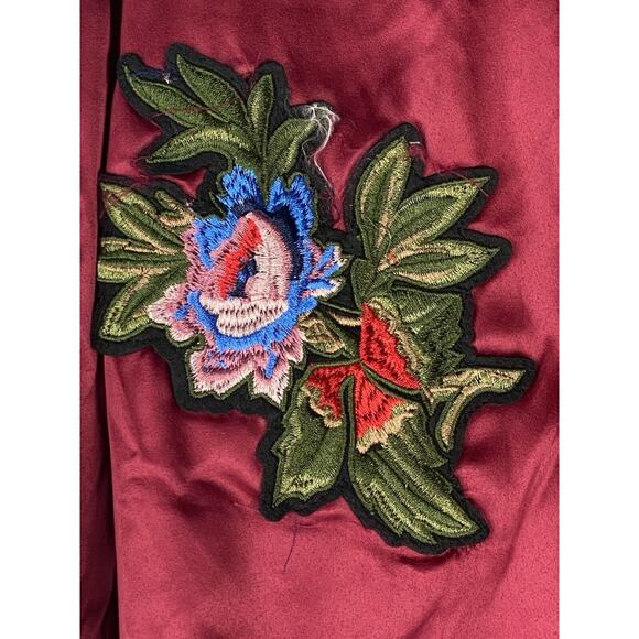 Hayden LA Bomber Jacket Women’s Small Satin Flower Tiger Embroidered NWT - Picture 5 of 8